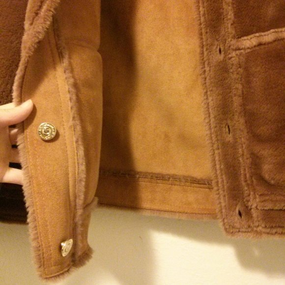 NWOT St. John Sport Faux Shearling Jacket Size L Aviator Bomber Teddy - Picture 9 of 15